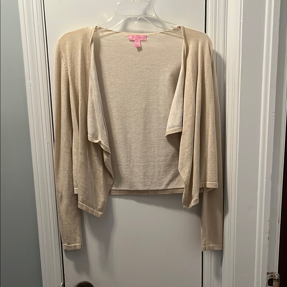Lilly Pulitzer Cream Shrug Soft Knit Sweater